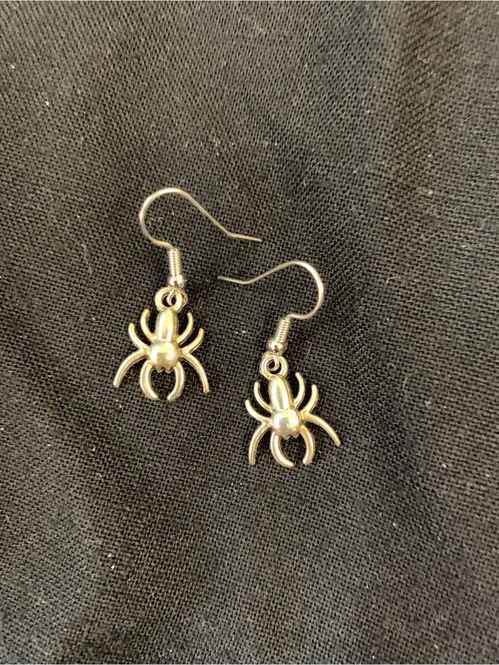 Spider Dangle Earrings - Silver Tone Women's Jewelry
